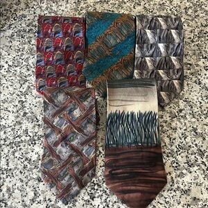 J Garcia Men's Patterned Ties Set - Multicolor